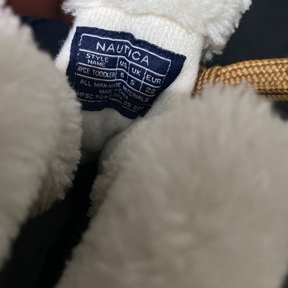 Nautica Ayce toddler baby boots snow boots size 6 brown black lace up with fur - Picture 5 of 6